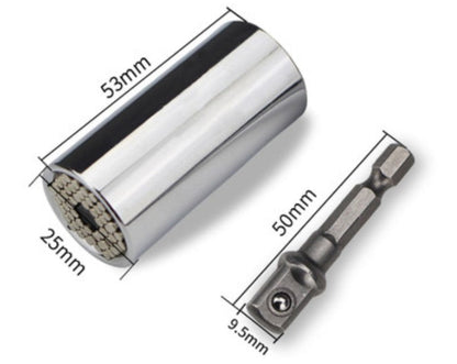 Universal Socket Wrench, with Adjusting Adapter, Grip 7mm-19mm, for Screws, Nuts, Blots & More