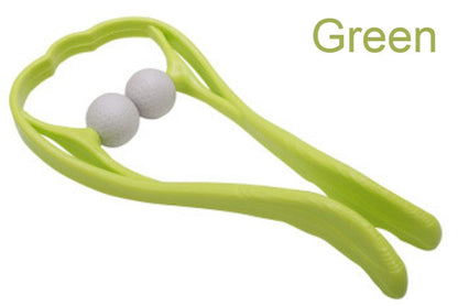U Shape Manual Neck Massager, with Two Massager Balls and Ergonomic Design, for Neck, Shoulder, Thigh and More