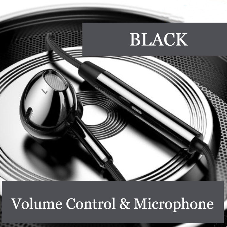 In-ear Wired Headphones, with In-line Controls, Microphone & HIFI Sound Quality, for Workout, Office, Study & More