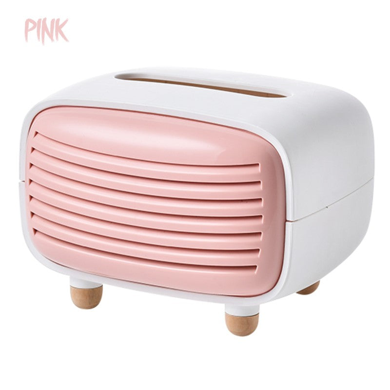 Easy-to-use Retro Tissue Box with Bamboo Charcoal Purification Pouch, for Home & Office