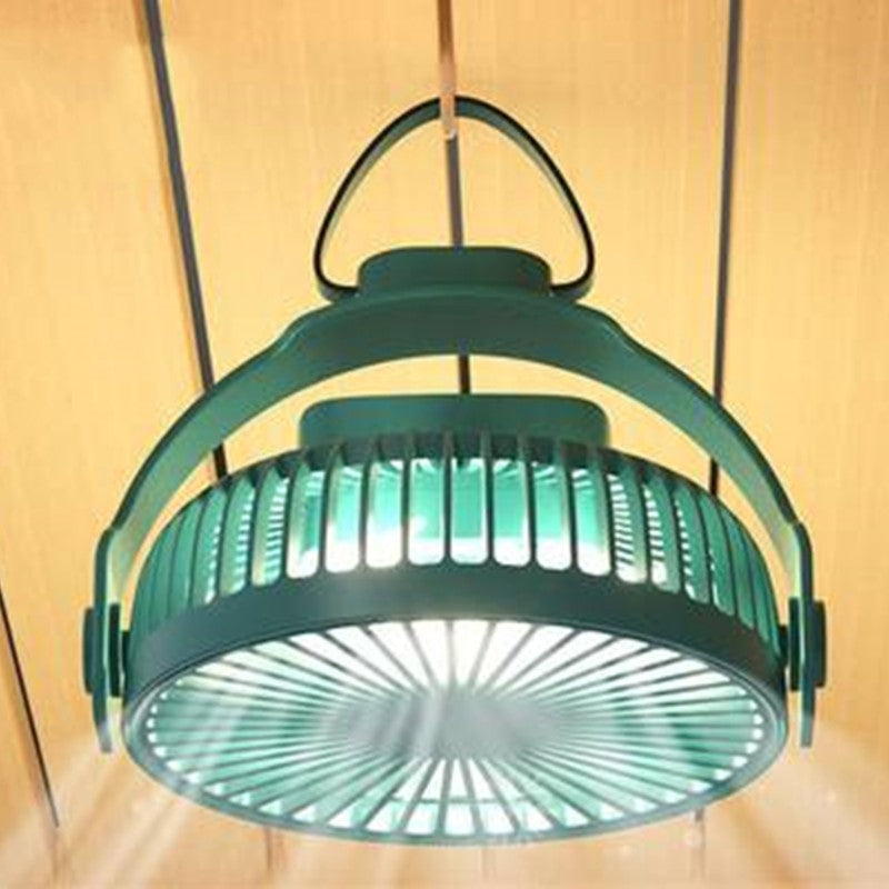 2-in-1 Rechargeable Portable Hanging / Desk Fan, with Night Light, 4 Adjustable Wind Speeds