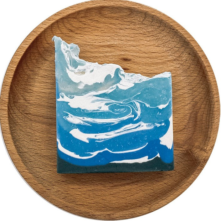 Natural Cold Process Soap, with Sea Salt and Six Types of Oil, for Oily & Sensitive Skin