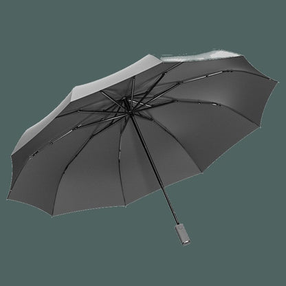 Automatic Umbrella, with Built-in LED Lighting, 100-Day Long Standby & 10 Ribs, for Heavy Rain, Night, Outdoor & More