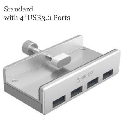 Creative Back Clip Snap-on USB3.0 Hub, with 4 USB Ports & Easy- to-fix Design, for Ultimate Convenience in Home & Office