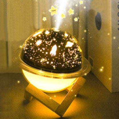 2-in-1 Projection Lamp & Humidifier, with Color-changing Light & 2 Spray Modes, for Bedroom, Office & More