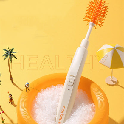 2-in-1 Rechargeable Baby Bottle Brush, with Two Replaceable Heads, Ergonomic Design & Powerful Motor, for Bottle, Cup & More