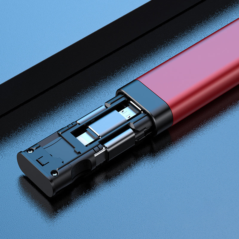 3-in-1 Compact Portable Card Reader, with Storage for 9 Cards, SIM Card Pin, Phone Holder & Lanyard