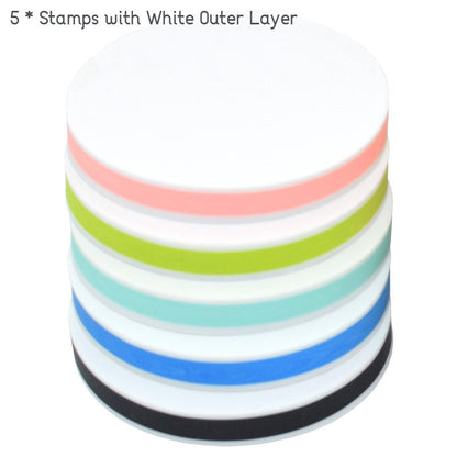 Round Rubber Stamp, with Easy-to-peel Design, for Printmaking, Printing and More
