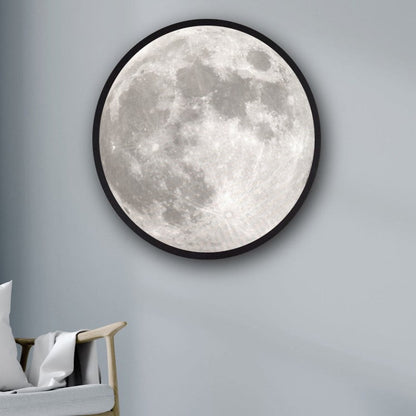2-in-1 Mirror and Light, with Moon Painting, LED Ambient Light & USB Power, for Home, Office and Bedroom