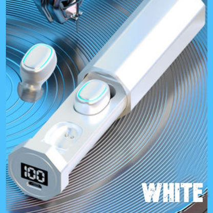 Wireless Earphone with Bluetooth 5.0, IPX7 Waterproof, Touch Control, Pull-out Charging Case & LED Battery Display, for Sports, Home & Office