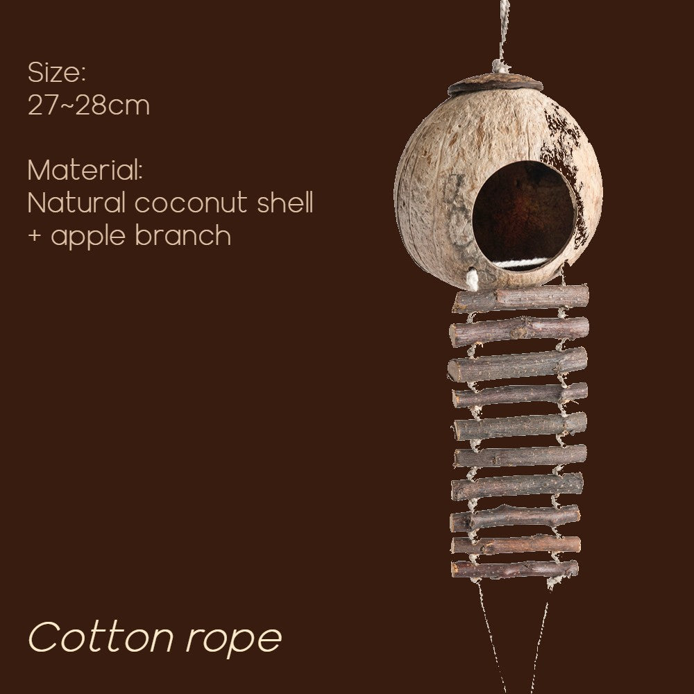 2-in-1 Climber and House, with Wood Ladders, for Hamster, Squirrel, Bird & More