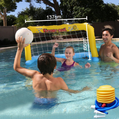 Inflatable Pool Float Set, Including Balls, Gate or Net and Pump, for Summer Party & Fun Water Games, for Kids and Adults