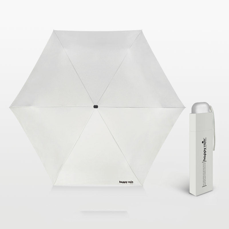 Mini Slim Automatic UV Umbrella, with 6 Ribs & 99% UV Block, for Sunny & Rainy Days