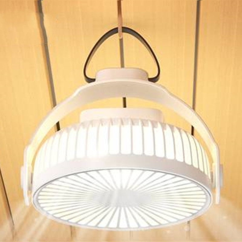 2-in-1 Rechargeable Portable Hanging / Desk Fan, with Night Light, 4 Adjustable Wind Speeds