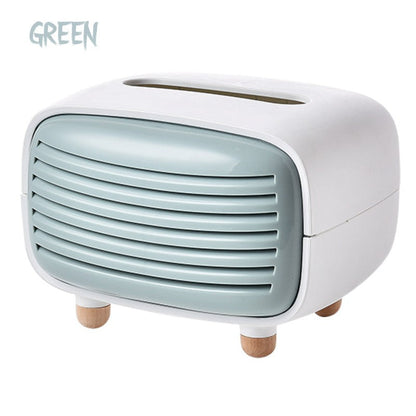 Easy-to-use Retro Tissue Box with Bamboo Charcoal Purification Pouch, for Home & Office