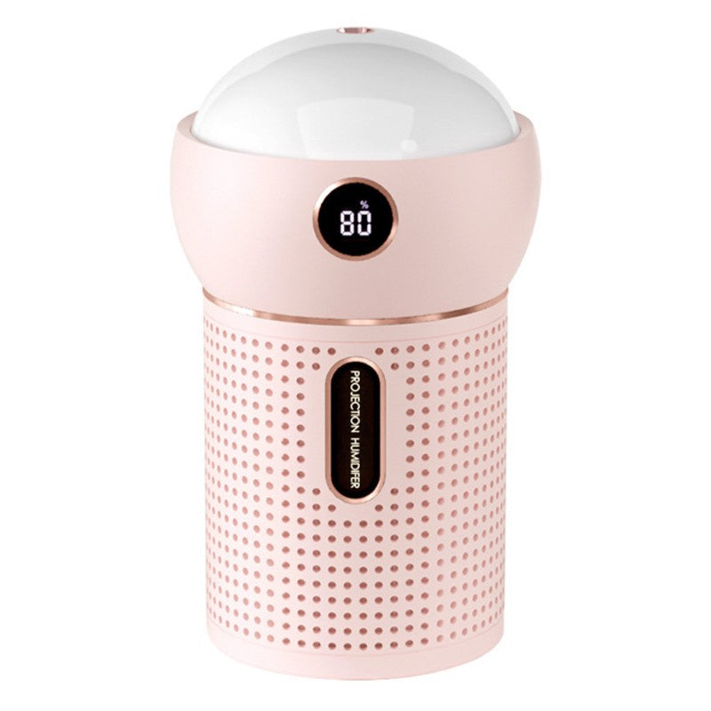 3-in-1 Portable Rechargeable Mini Humidifier, with 360¬∞ Dynamic Projection & Night Light, for Home, Office & Party