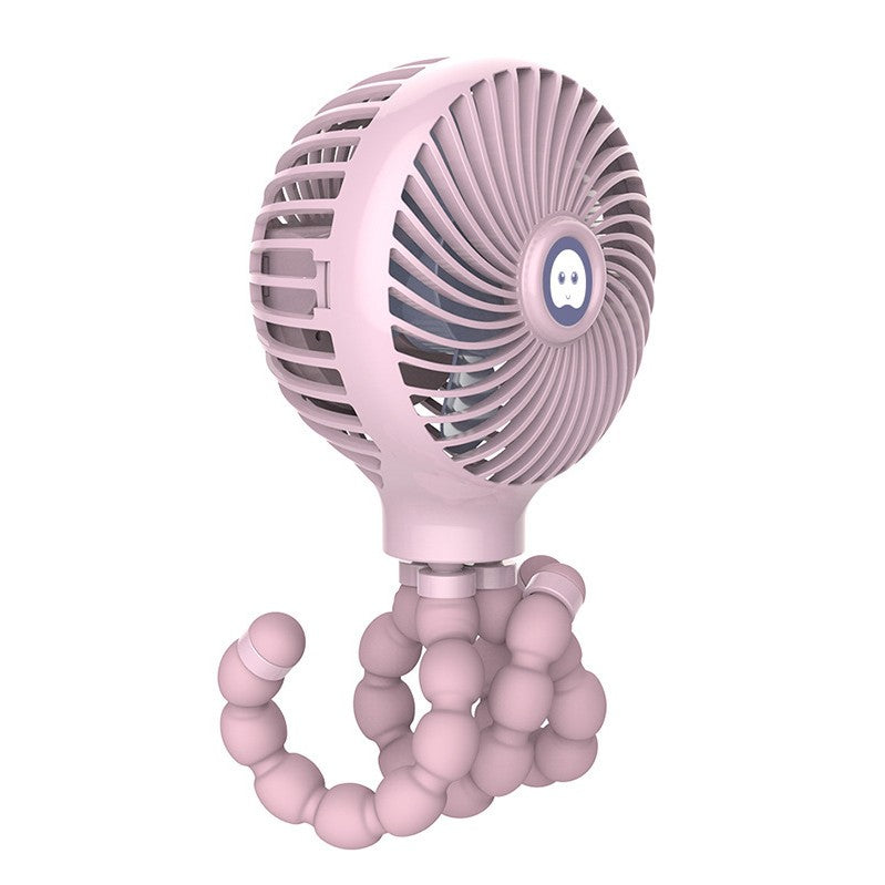 Portable Rechargeable Fan with Adjustable Tripod & 3 Wind Modes, for Home, Desk, Stroller & More