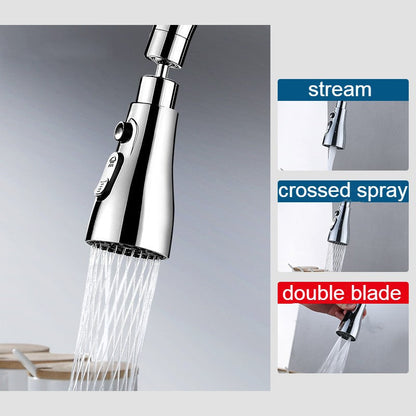 Pull Out Spray Head with 3 Water Modes, for Bathroom & Kitchen Faucet