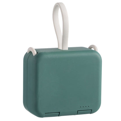 4000mAh Portable Back Clip Power Bank, with Phone Holder, Foldable Design & Charging Cable, for Major Cell Phone Types