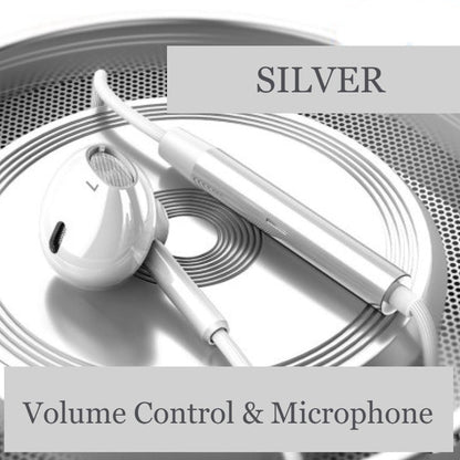 In-ear Wired Headphones, with In-line Controls, Microphone & HIFI Sound Quality, for Workout, Office, Study & More
