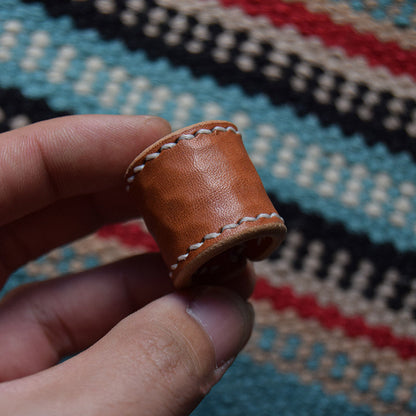 Vintage Leather Bandana Buckle, for Men & Women