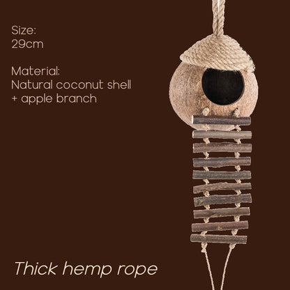 2-in-1 Climber and House, with Wood Ladders, for Hamster, Squirrel, Bird & More