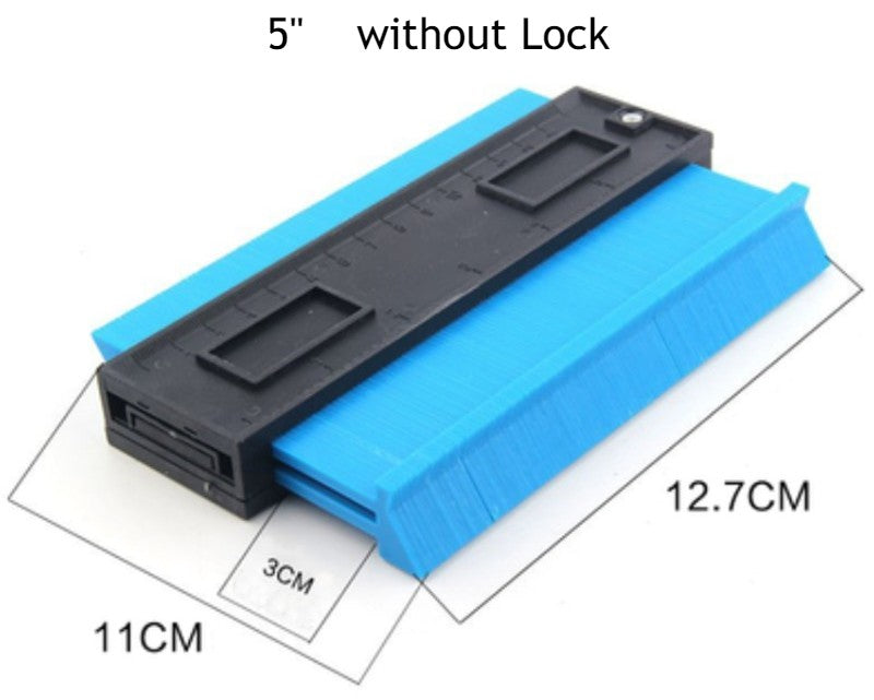 Contour Gauge Profile Tool with Lock, for DIY, Pipes, Tiles, Floors, Construction, Corners and Woodworking