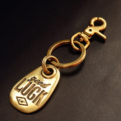 Customized Good Luck Birthday Keychain, with Embedded Date of Birth, Best Gift for Friend, Brother, Sister, Christmas, Valentine, Graduation & More