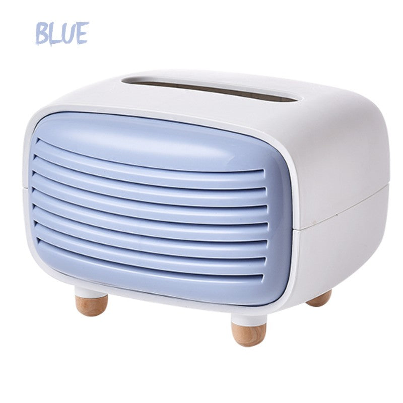 Easy-to-use Retro Tissue Box with Bamboo Charcoal Purification Pouch, for Home & Office