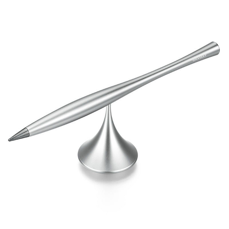 Inkless Eternal Metal Pen, with replaceable metal pen tip, Spinning Base & Smooth Aluminum Alloy Shell, for Office, Work & Study