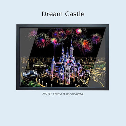 Creative Scratch Art City Night View, for Kids, Adult, DIY, Decoration & Gift
