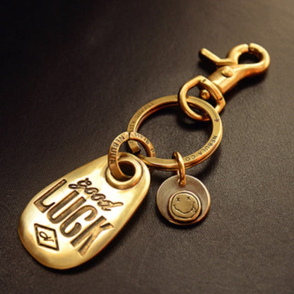 Customized Good Luck Birthday Keychain, with Embedded Date of Birth, Best Gift for Friend, Brother, Sister, Christmas, Valentine, Graduation & More