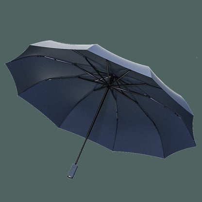 Automatic Umbrella, with Built-in LED Lighting, 100-Day Long Standby & 10 Ribs, for Heavy Rain, Night, Outdoor & More