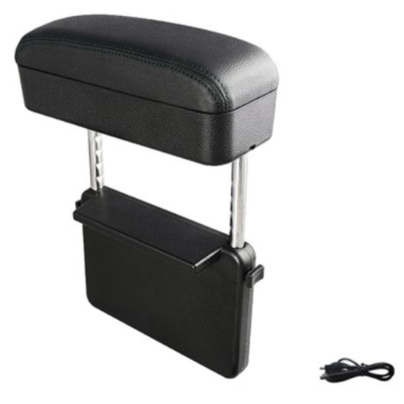 3-in-1 Universal Adjustable Car Armrest Storage Box, with Arm Support, Wireless Charging & Item Storage, for Long Distance Drive (1PC)