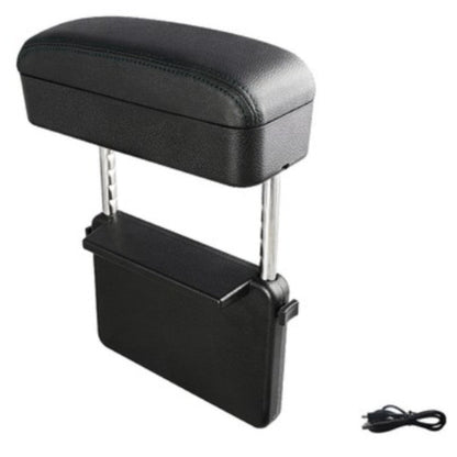 3-in-1 Universal Adjustable Car Armrest Storage Box, with Arm Support, Wireless Charging & Item Storage, for Long Distance Drive (1PC)