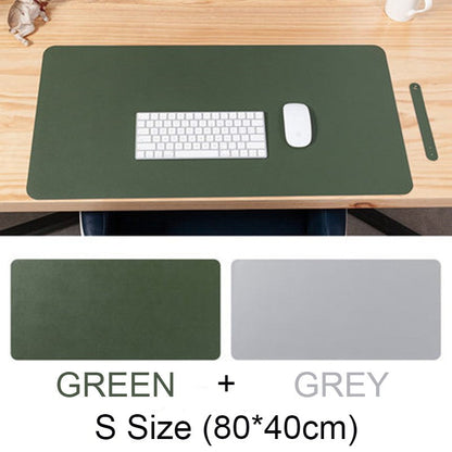 Double-sided Large Waterproof PU Leather Desk Mat, for Office and Home