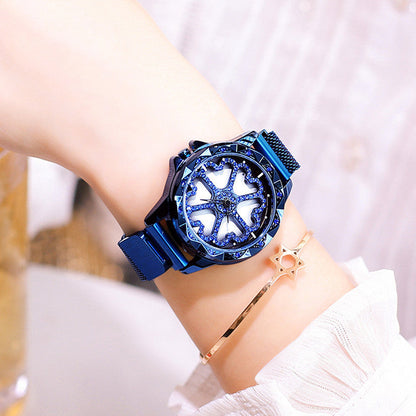 Fashion Women Watch, with 360¬∞ Rotatable Dial, Magnetic Watch Band & Daily Waterproof