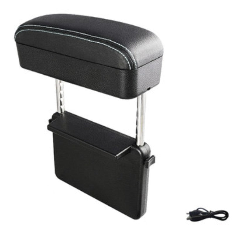 3-in-1 Universal Adjustable Car Armrest Storage Box, with Arm Support, Wireless Charging & Item Storage, for Long Distance Drive (1PC)