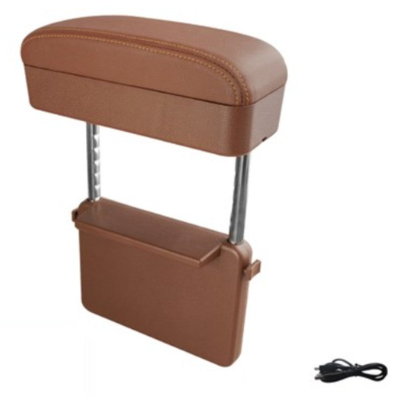 3-in-1 Universal Adjustable Car Armrest Storage Box, with Arm Support, Wireless Charging & Item Storage, for Long Distance Drive (1PC)