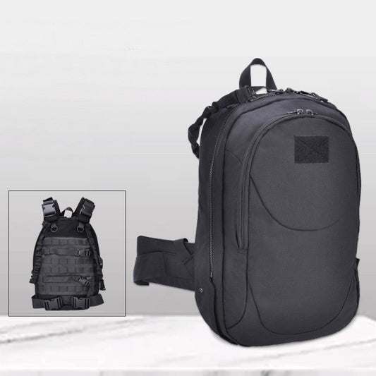 Tactical Transformable Vest Backpack, with Durable & Waterproof Material, Adjustable Straps & Mount System, for Outdoors, Hiking, Travel & More
