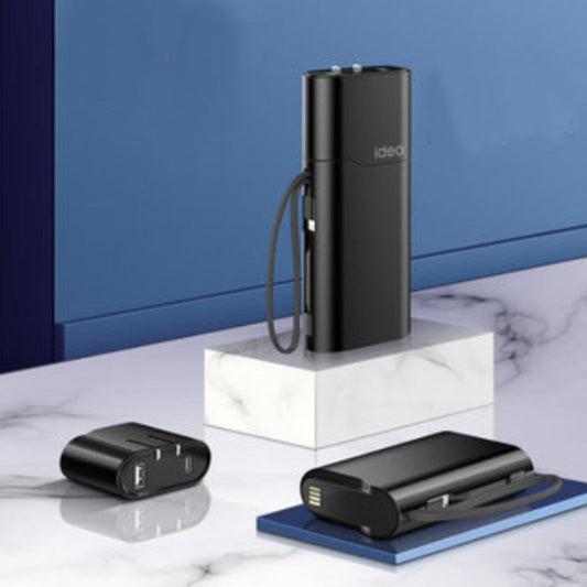 Detachable 10000mAh Power Bank & Wall Charger, with Built-in Charging Cable & Fast Charging, for Phone & Tablet