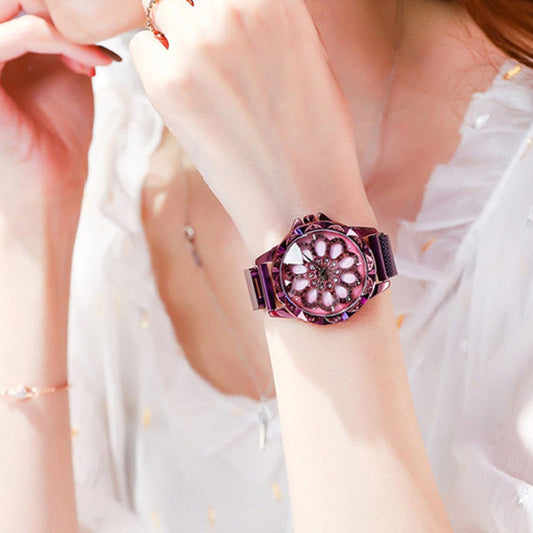 Fashion Women Watch, with 360¬∞ Rotatable Dial, Magnetic Watch Band & Daily Waterproof