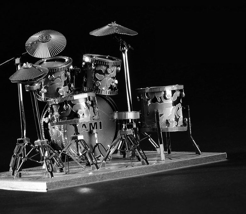 3D Metal Craft Cast Drum Set Puzzle, with Sophisticated Laser Cut, Best Gift for Kids and DIY Fan