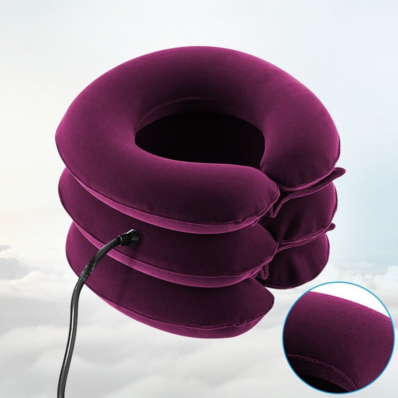 Inflatable Portable Travel Neck Pillow, with 360¬∞ Head and Chin Support, for Travel, Nap & More