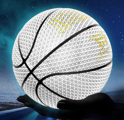 Cool Luminous Basketball, with Standard Size, Soft Leather and Moderate Bounce