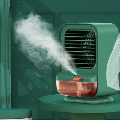 2-in-1 Rechargeable Compact Desk Fan & Humidifier, with 3 Speed Settings, for Home & Office