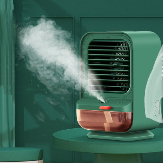 2-in-1 Rechargeable Compact Desk Fan & Humidifier, with 3 Speed Settings, for Home & Office