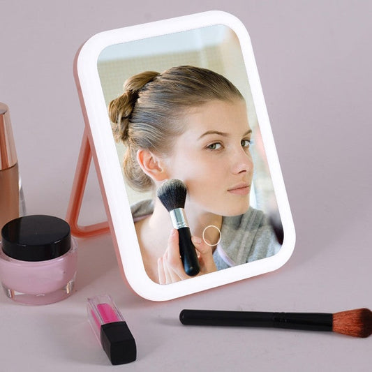 LED Makeup Mirror, with Adjustable Tricolor Lighting, Detachable 5X Magnification Mirror &Touch Screen, for Makeup, Skincare and More
