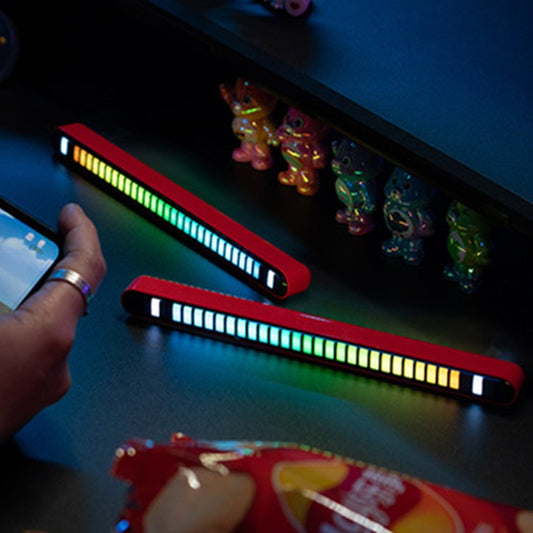 Voice Activated Pickup RGB LED Music Rhythm Light Bar, for Music, Game, Party (1-Pack)
