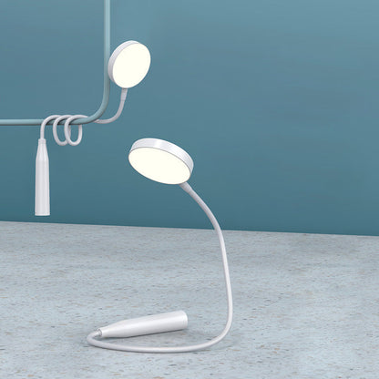 Flexible LED Desk Lamp, Powered by Built-in Rechargeable Lithium Battery or Wall Outlet, with Touch Control, Adjustable Brightness & Lightweight